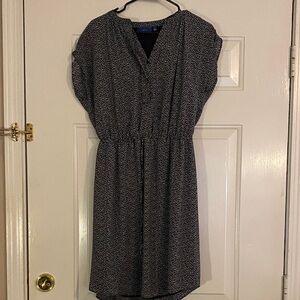 Elegant Black and White Patterned Dress